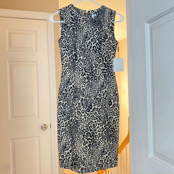 CK Calvin Klein Dresses & Skirts - CK animal print sheath dress. Size 2P